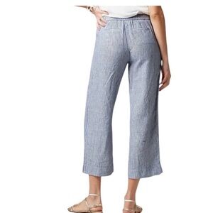 J. Jill Navy and White Striped Pants Petite